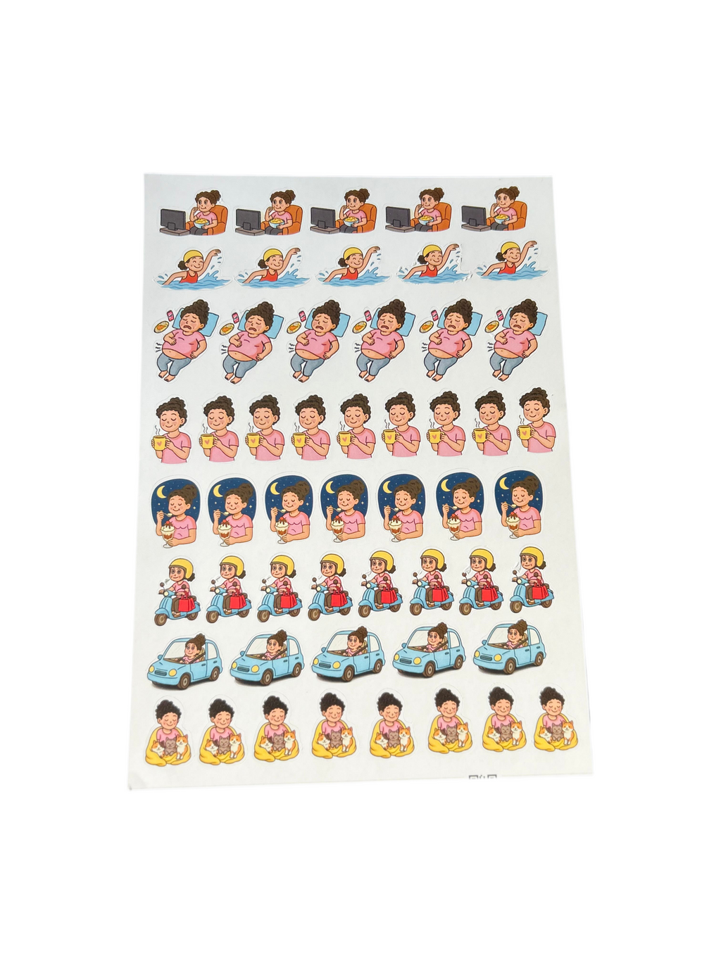 One Sheet of Action Stickers (Variant 3)